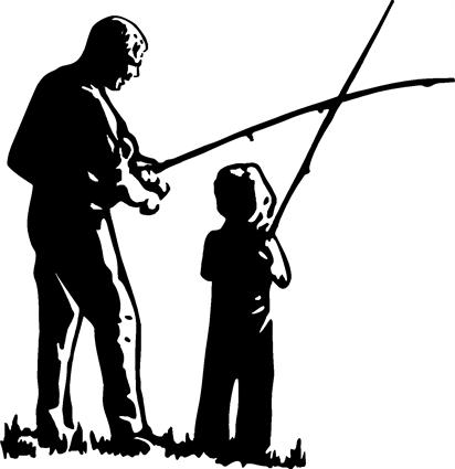 Man & boy fishing