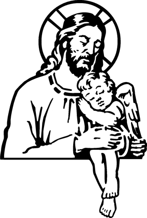 Jesus holding Baby Angel