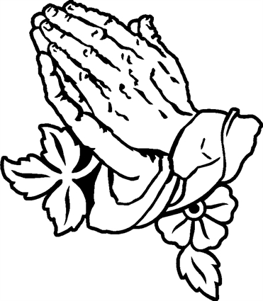 Praying Hands30 with Flowers
