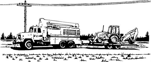 Utility Truck02 towing a Tractor